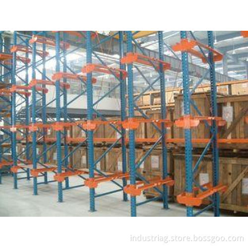 Dairy industry Single bracket drive in rack with stock move